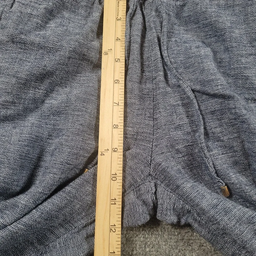 Ellen Tracy Jogger Pants Womens Small Blue Linen Blend Drawstring Elastic Cuff